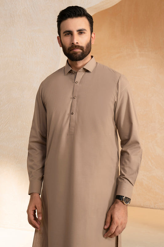 Slub Textured Shalwar Kameez - 9010