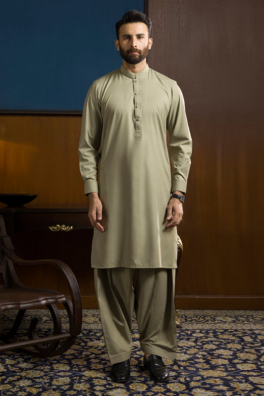 Slub Textured Shalwar Kameez - 9107