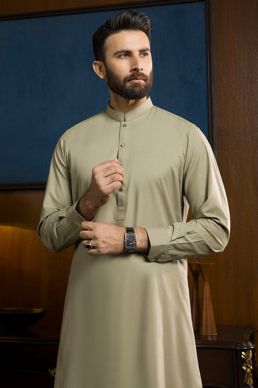 Slub Textured Shalwar Kameez - 9107