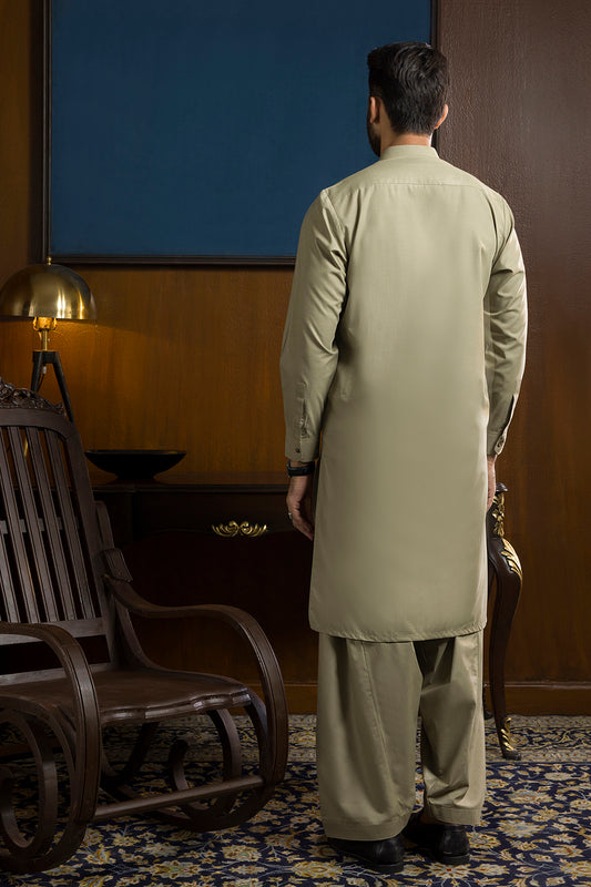 Slub Textured Shalwar Kameez - 9107