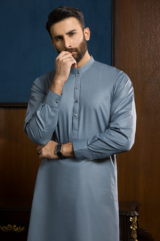 Slub Textured Shalwar Kameez - 9111