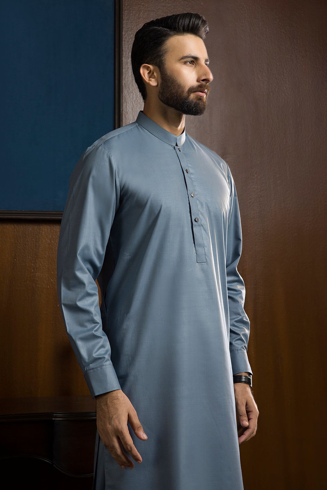 Slub Textured Shalwar Kameez - 9111