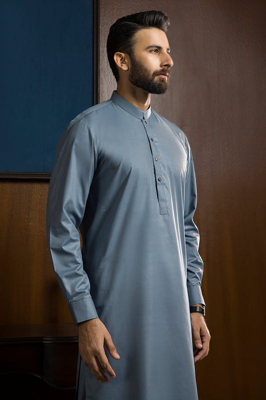 Slub Textured Shalwar Kameez - 9111