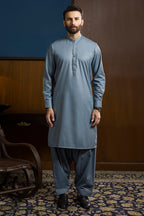 Slub Textured Shalwar Kameez - 9111
