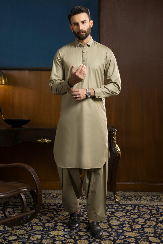 Slub Textured Shalwar Kameez - 9118