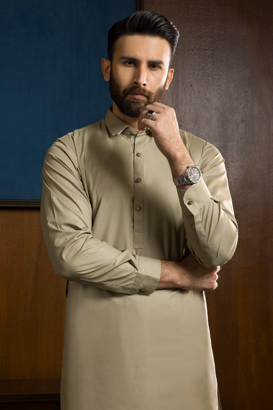 Slub Textured Shalwar Kameez - 9118