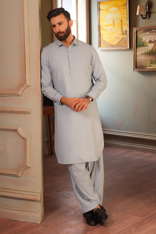 Slub Textured Shalwar Kameez - 6001