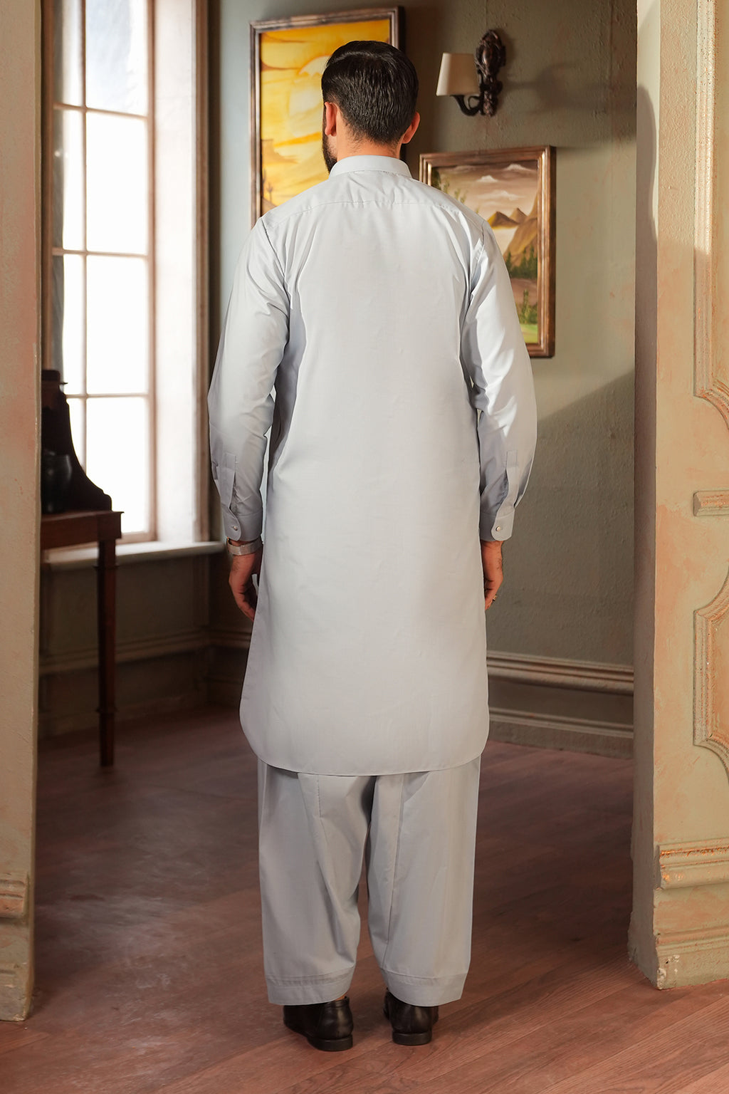 Slub Textured Shalwar Kameez - 6001