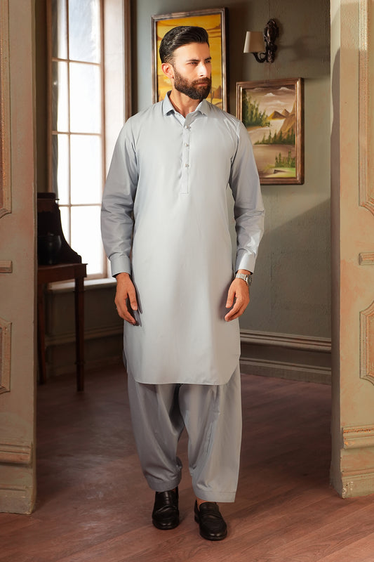Slub Textured Shalwar Kameez - 6001