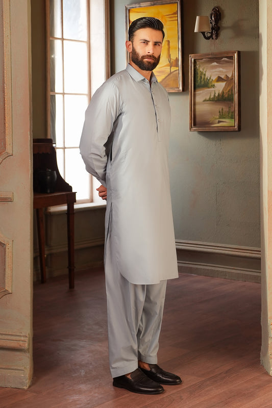 Slub Textured Shalwar Kameez - 6001