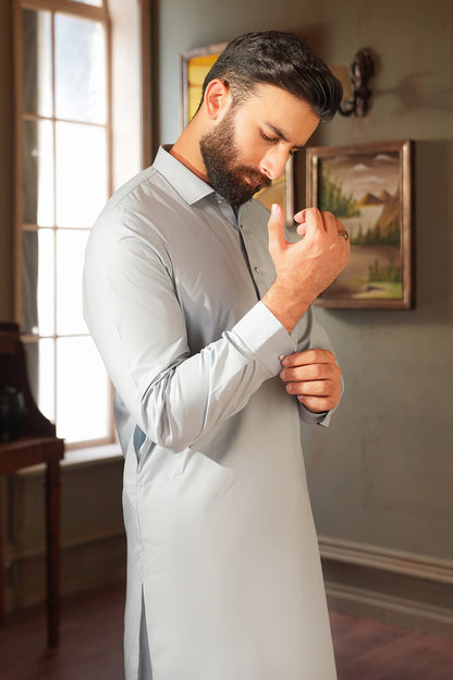 Slub Textured Shalwar Kameez - 6001