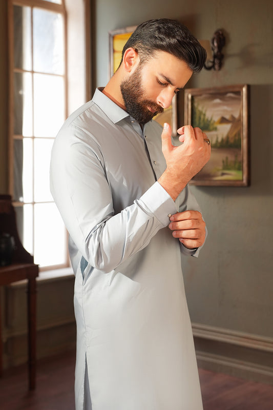 Slub Textured Shalwar Kameez - 6001