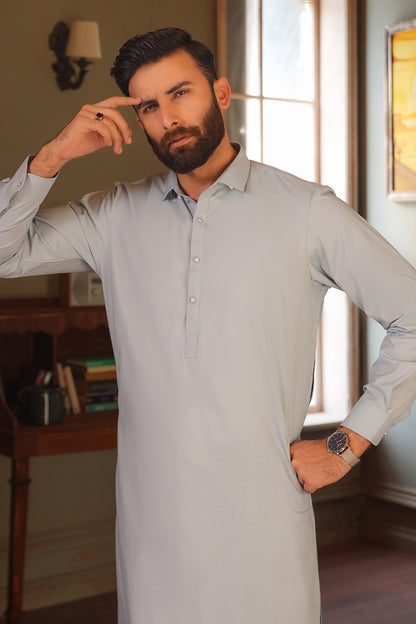 Slub Textured Shalwar Kameez - 6001