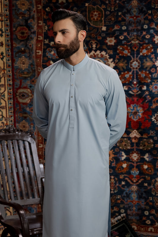 Slub Textured Shalwar Kameez - 6002