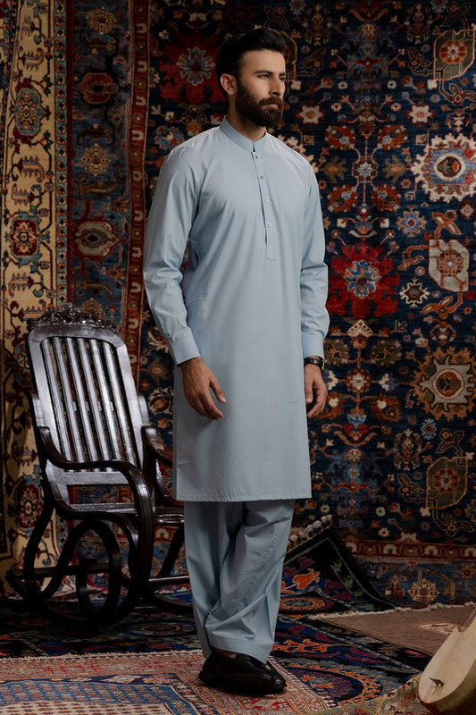 Slub Textured Shalwar Kameez - 6002