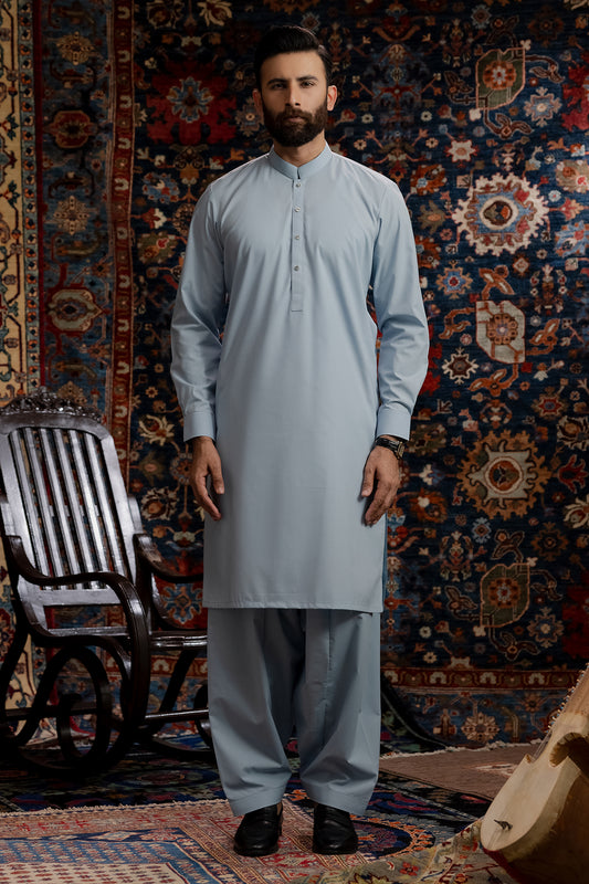 Slub Textured Shalwar Kameez - 6002
