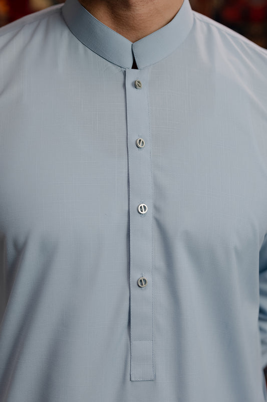 Slub Textured Shalwar Kameez - 6002