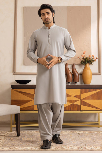 Slub Textured Shalwar Kameez - 6004