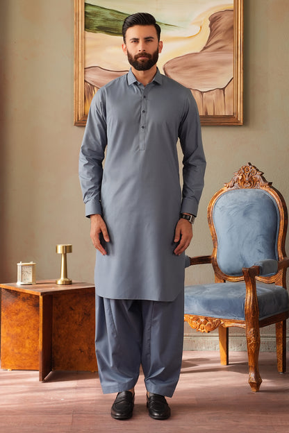 Slub Textured Shalwar Kameez - 6007