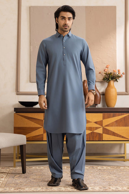 Slub Textured Shalwar Kameez - 6007