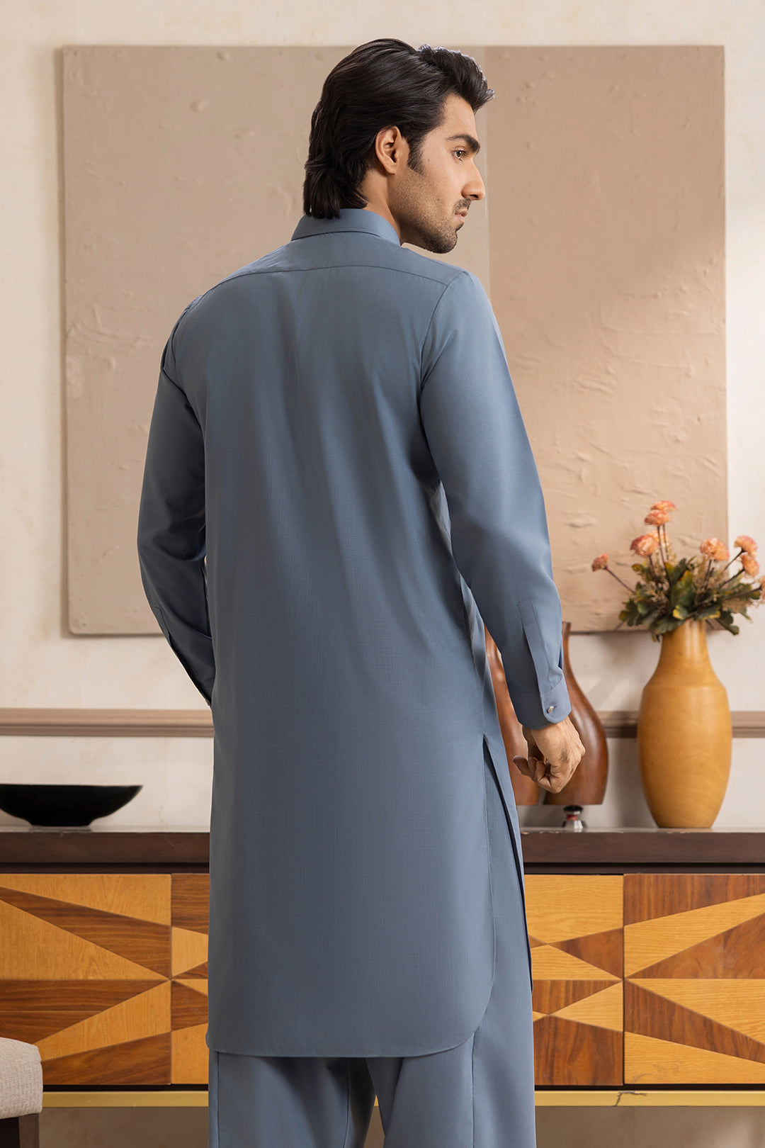 Slub Textured Shalwar Kameez - 6007