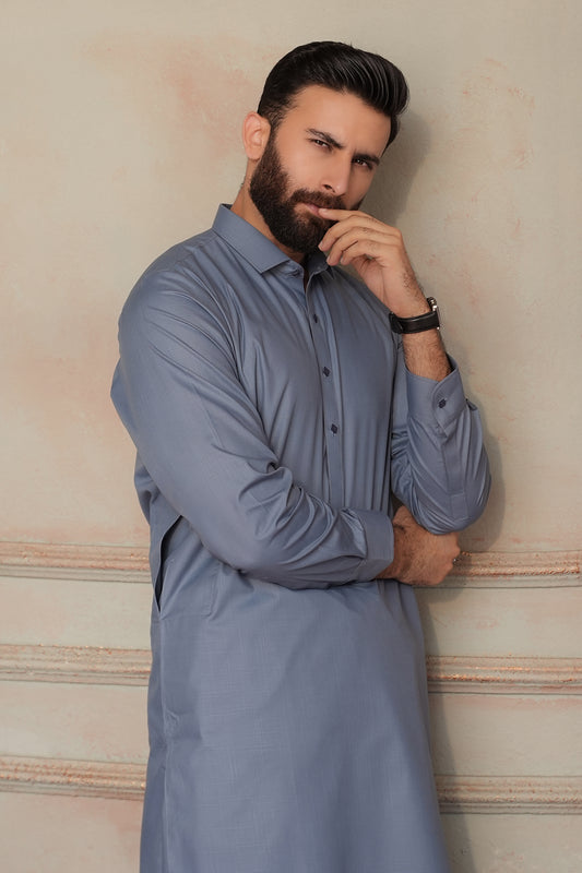 Slub Textured Shalwar Kameez - 6007