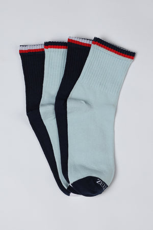 Quarter Crew Socks - C006 (Pack of 2)