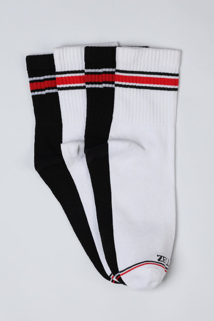 Quarter Crew Socks - C007 (Pack of 2)