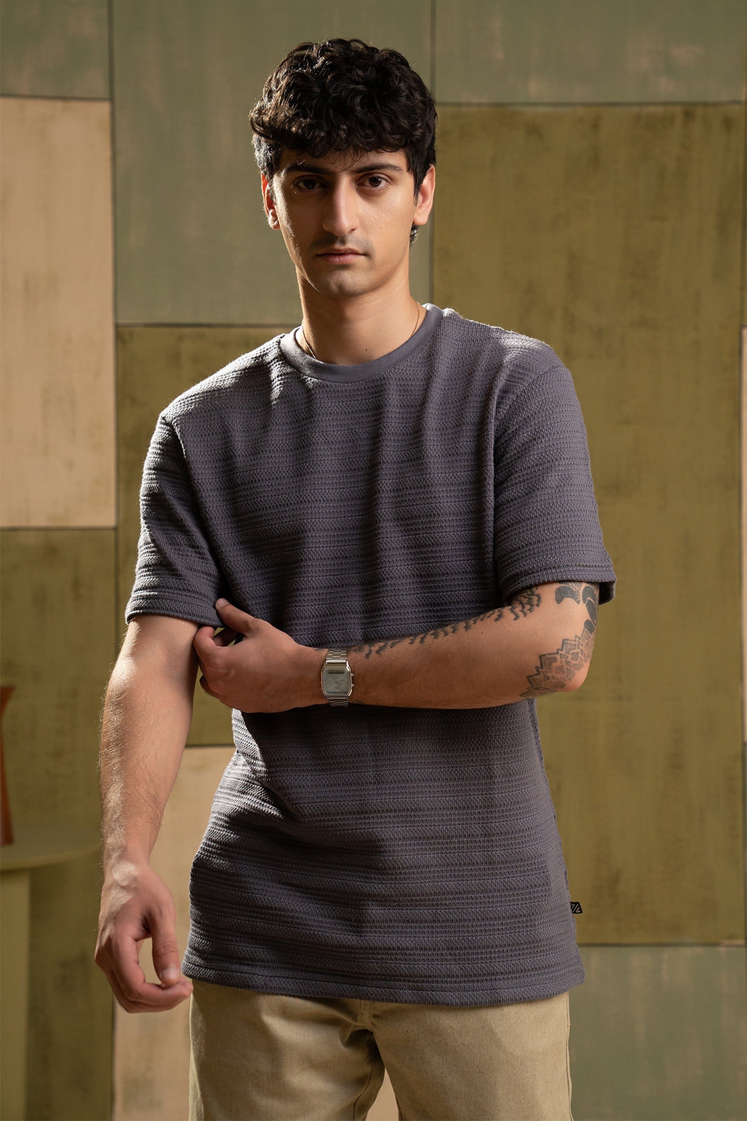 Textured T-Shirt - 5003