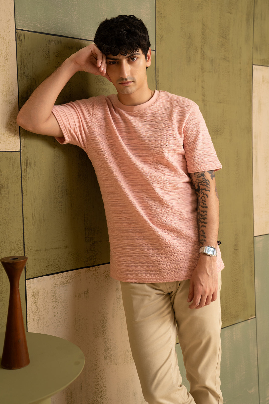 Textured T-Shirt - 5004