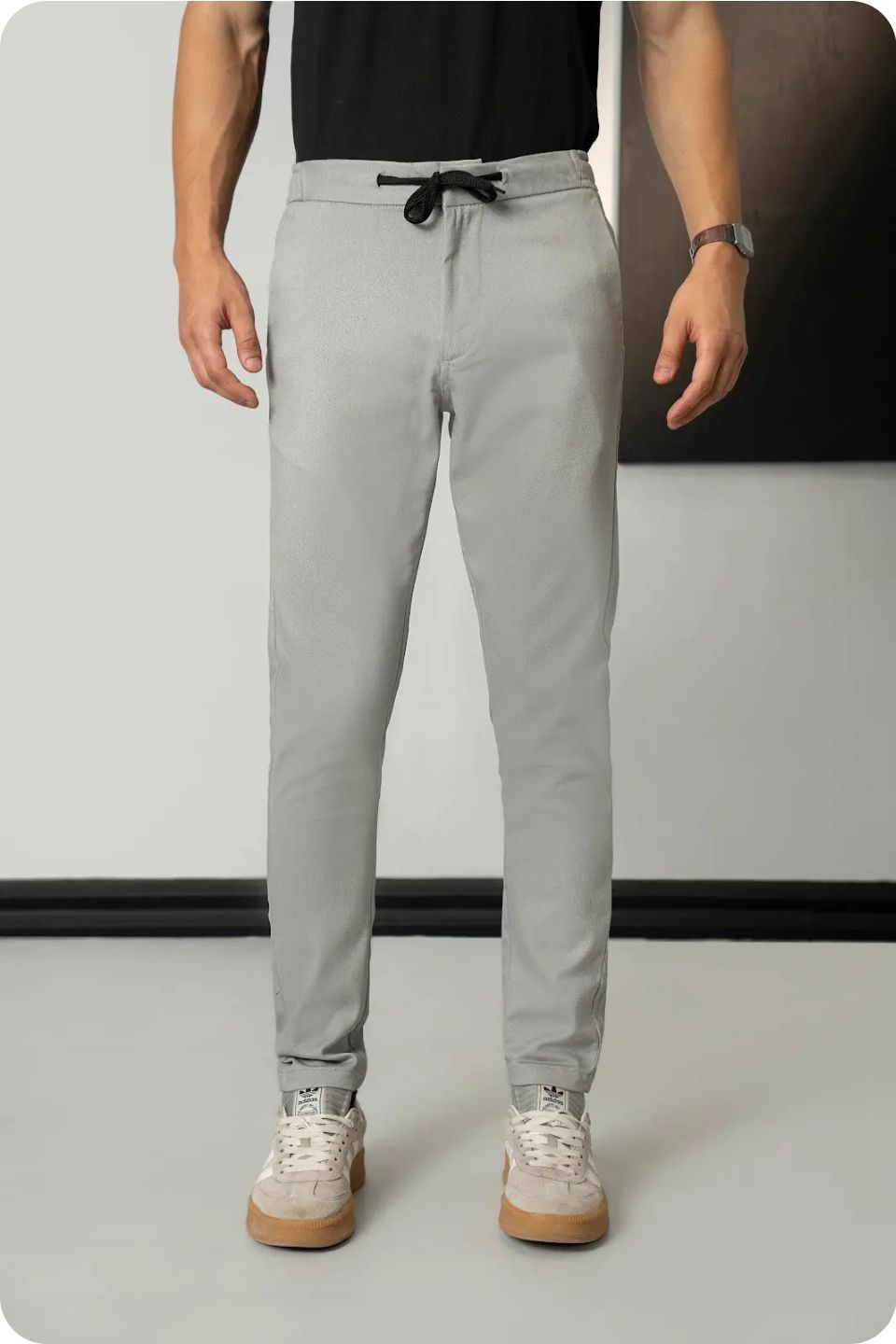 All Day Satin Pant Light Grey