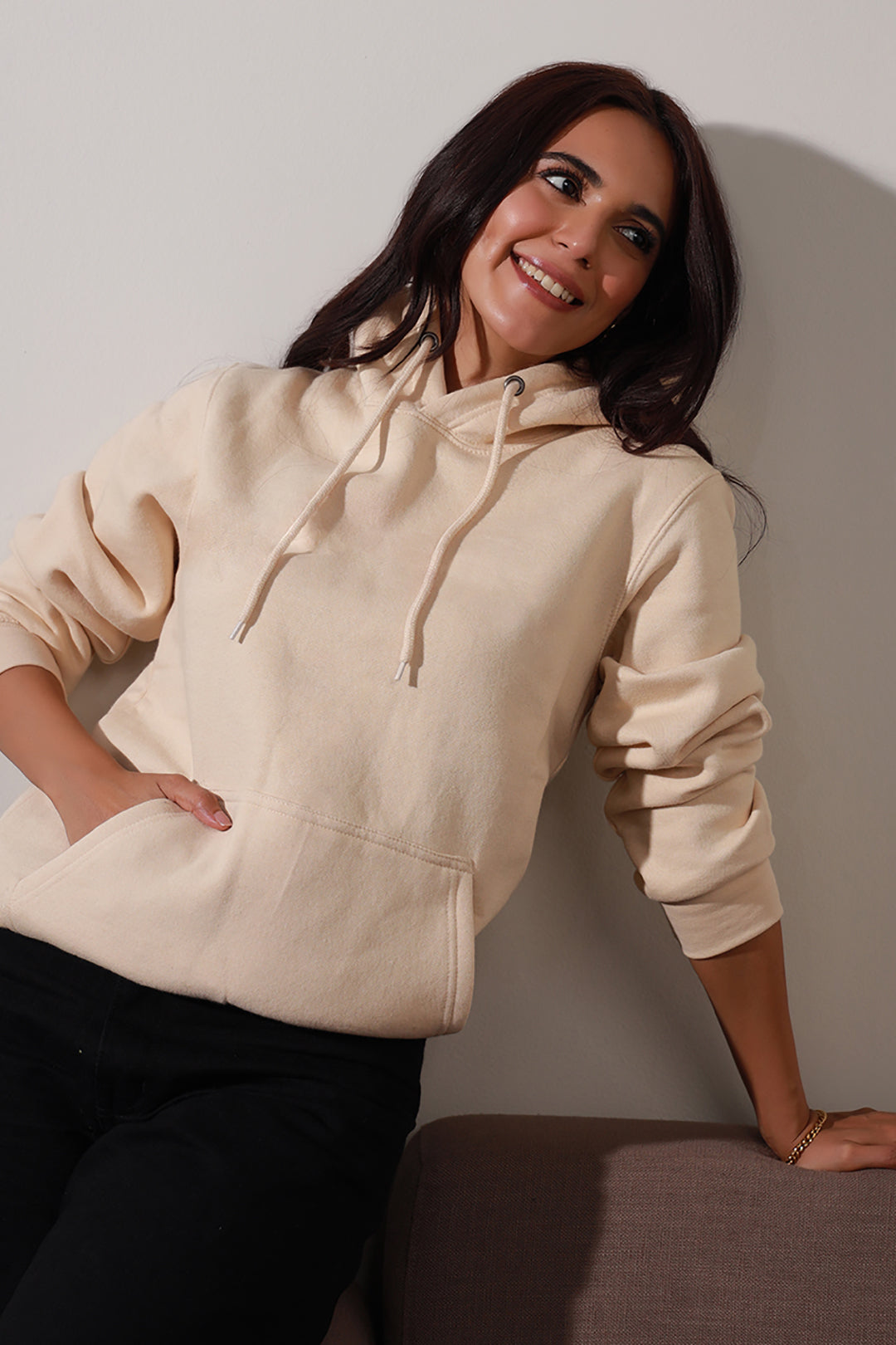 Fawn Basic Hoodie Cotton Women Ready to Wear Zellbury