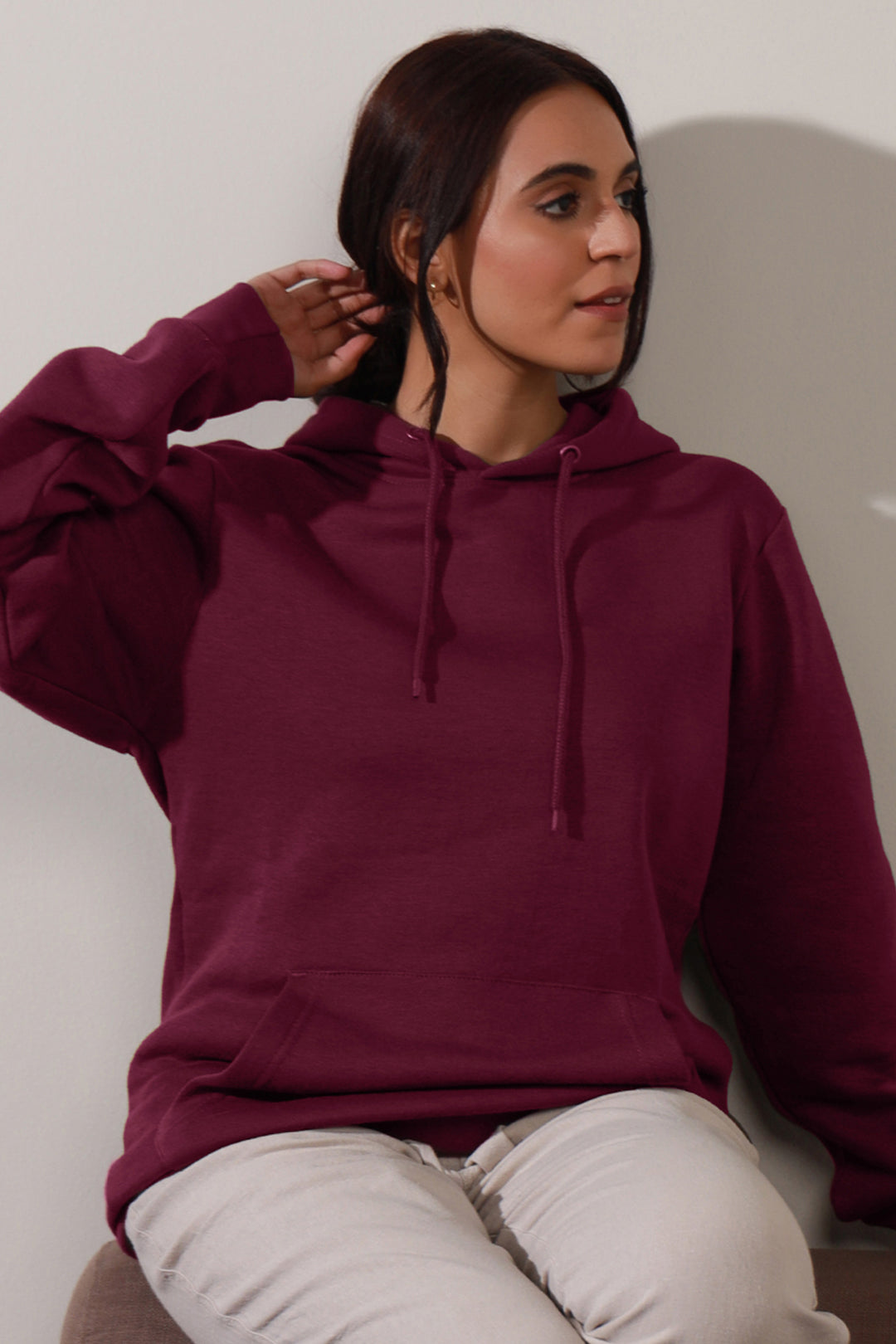 Girls burgundy hoodie sale