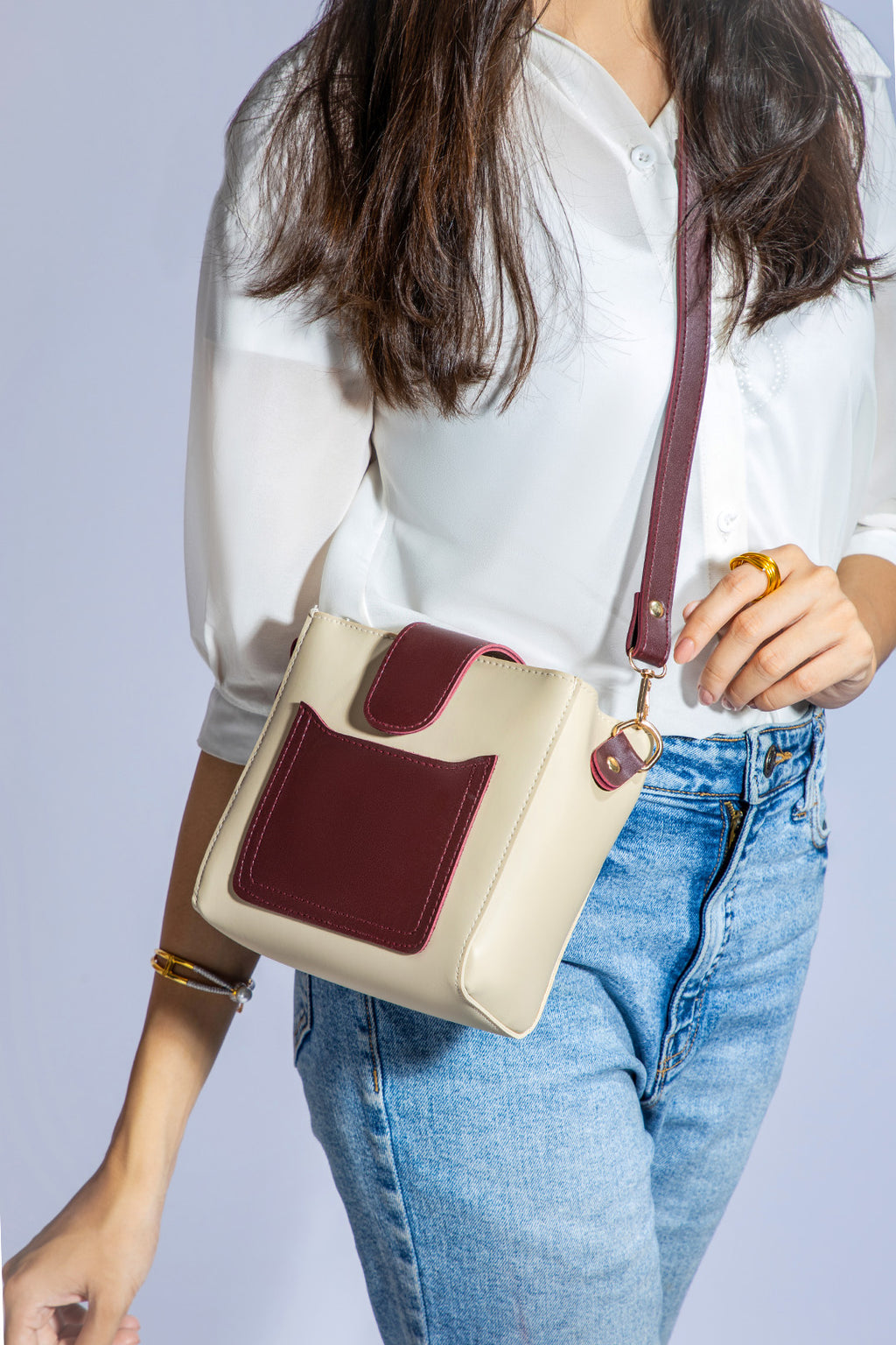 Cross-Body Bags - E028|Maroon