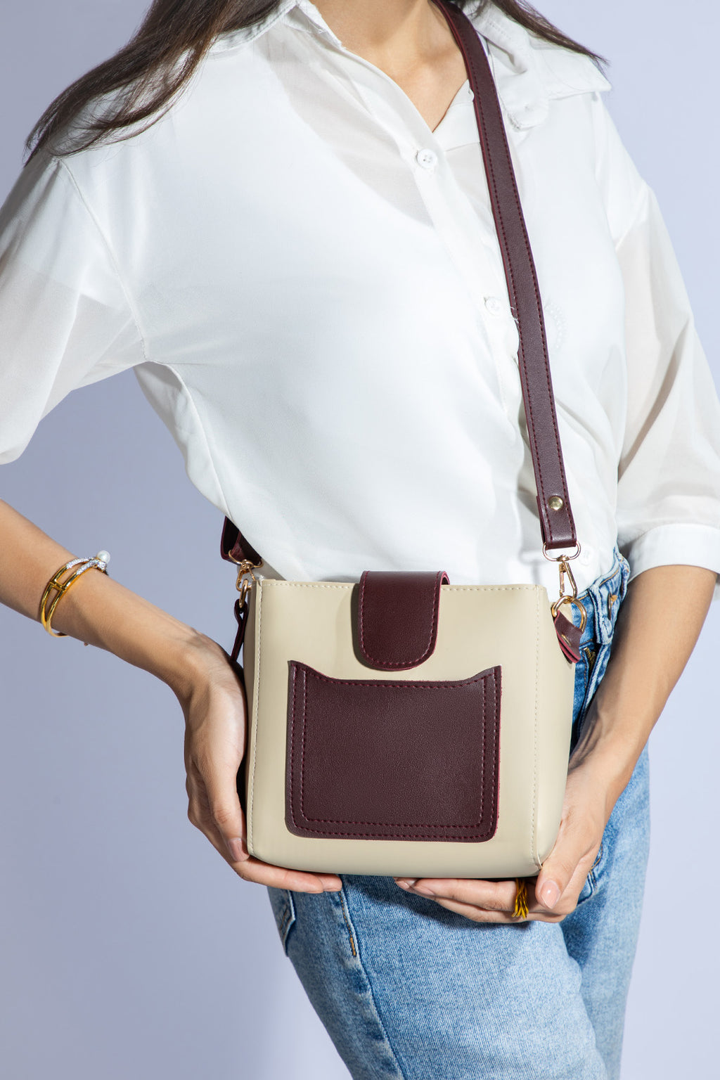Cross-Body Bags - E028|Maroon