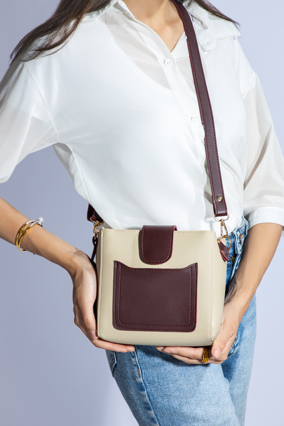 Cross-Body Bags - E028|Maroon