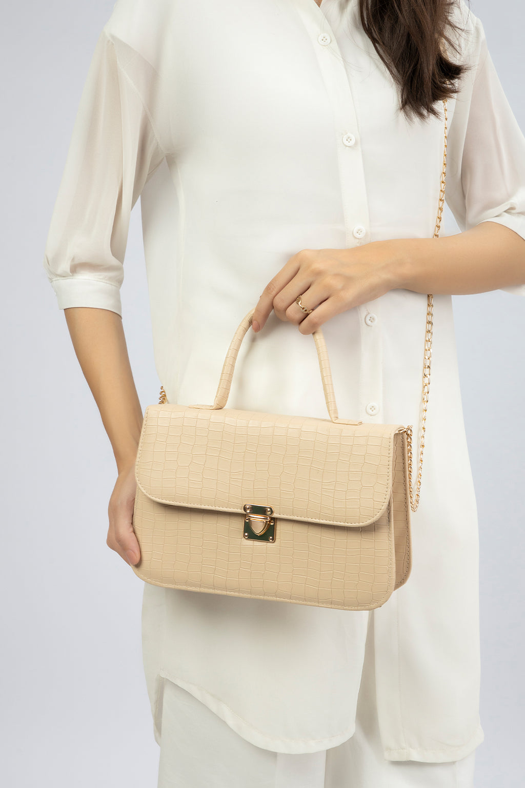 Cross-Body Bag - E060|Beige