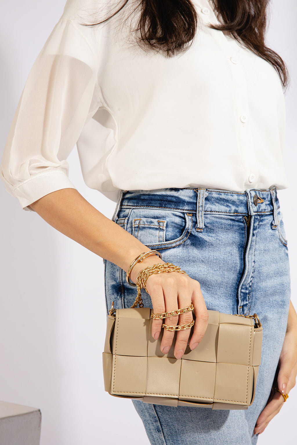 Cross-Body Bag - E084|Beige