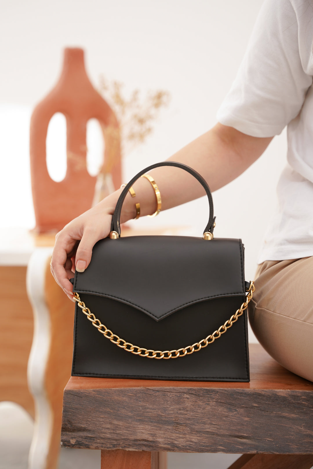 Cross-Body Bag - E206|Beige