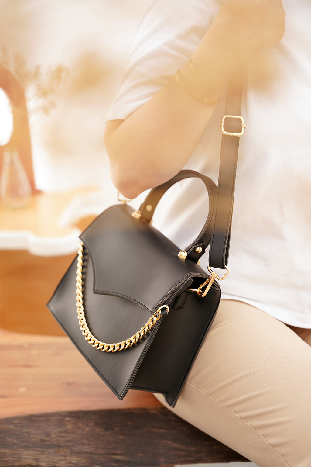 Cross-Body Bag - E206|Beige