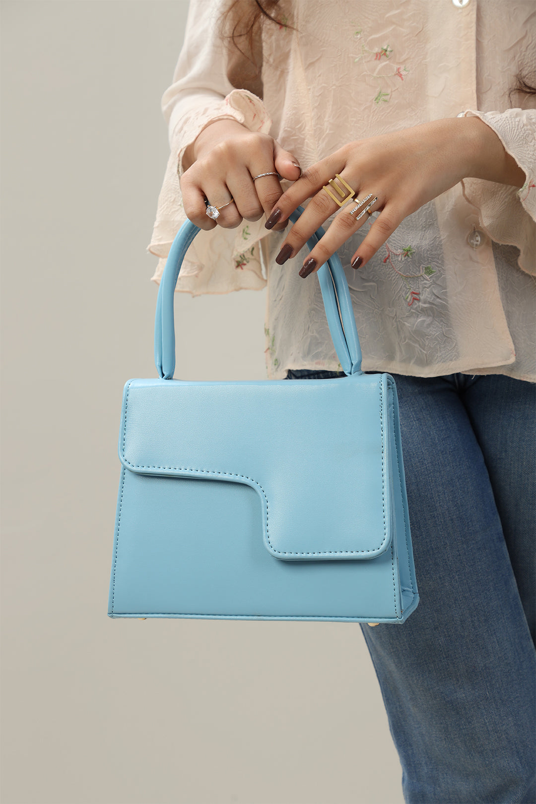 Cross-Body Bags - E304 - Sky Blue
