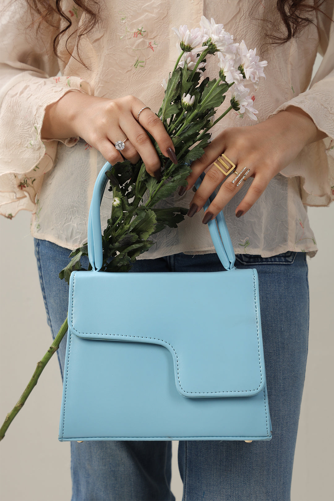 Cross-Body Bags - E304 - Sky Blue