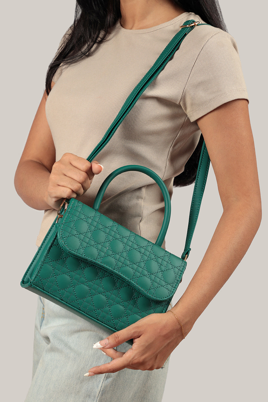 Cross-Body Bags - E385 - Green