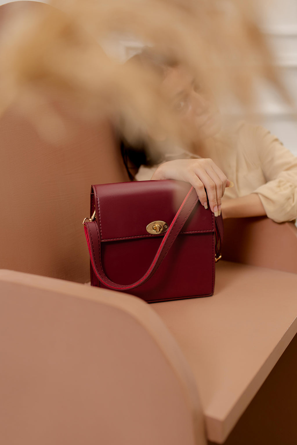 Cross-Body Bags - E394 - Maroon