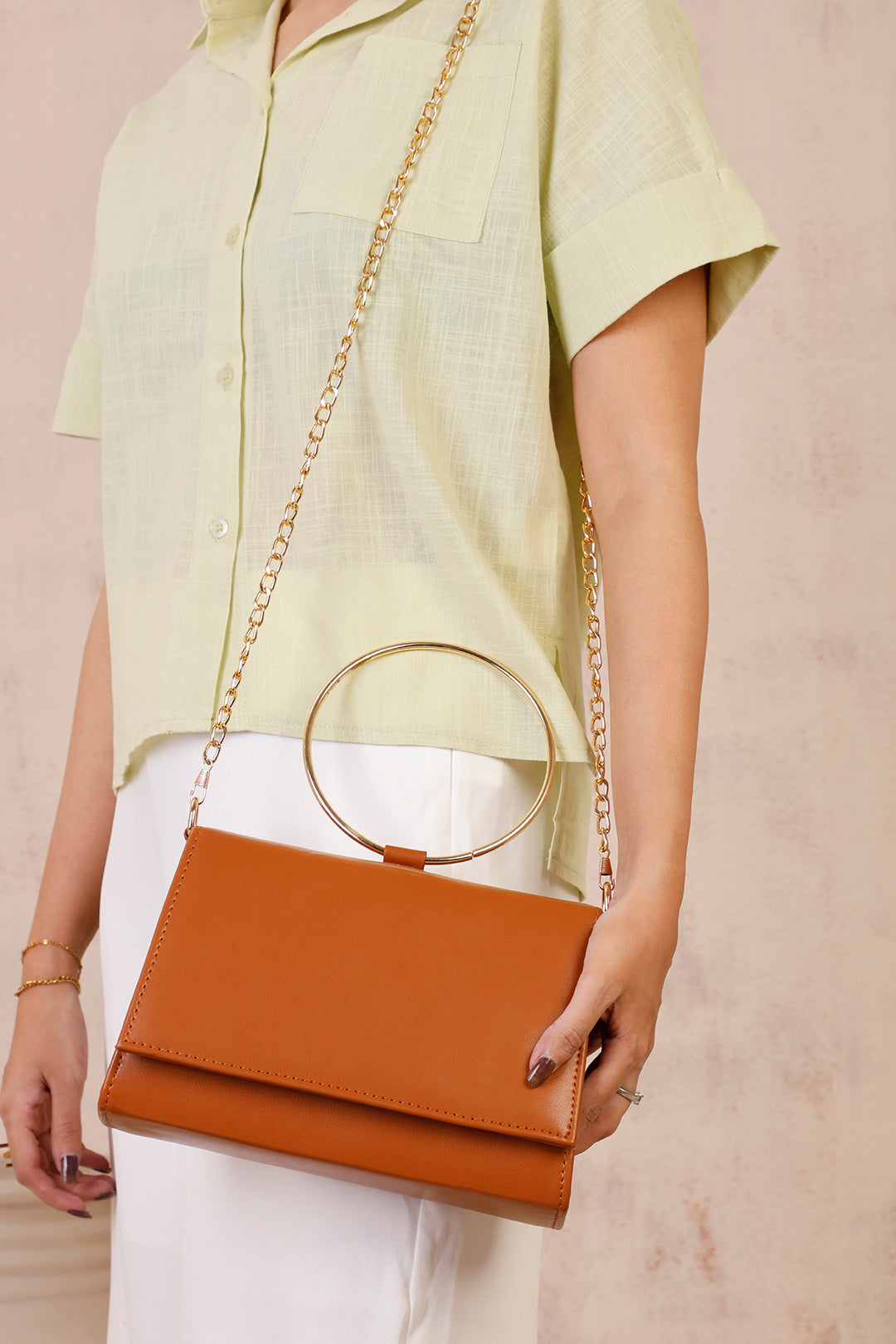 Cross-Body Bags - E442|Peach