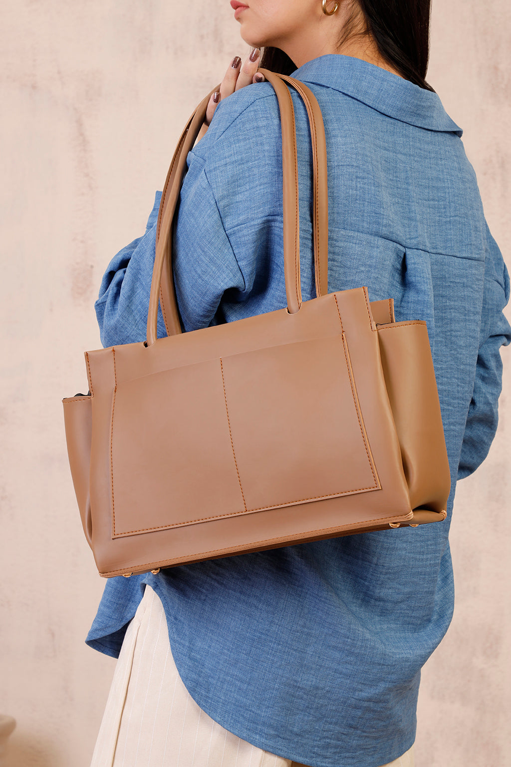 Shoulder Bags - E435 - Cream