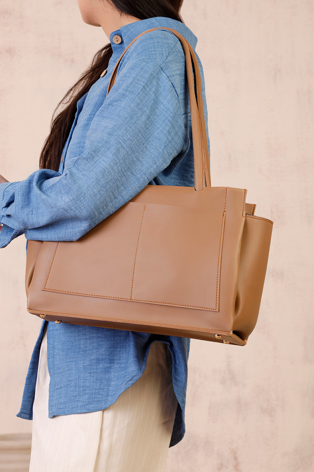 Shoulder Bags - E435 - Cream