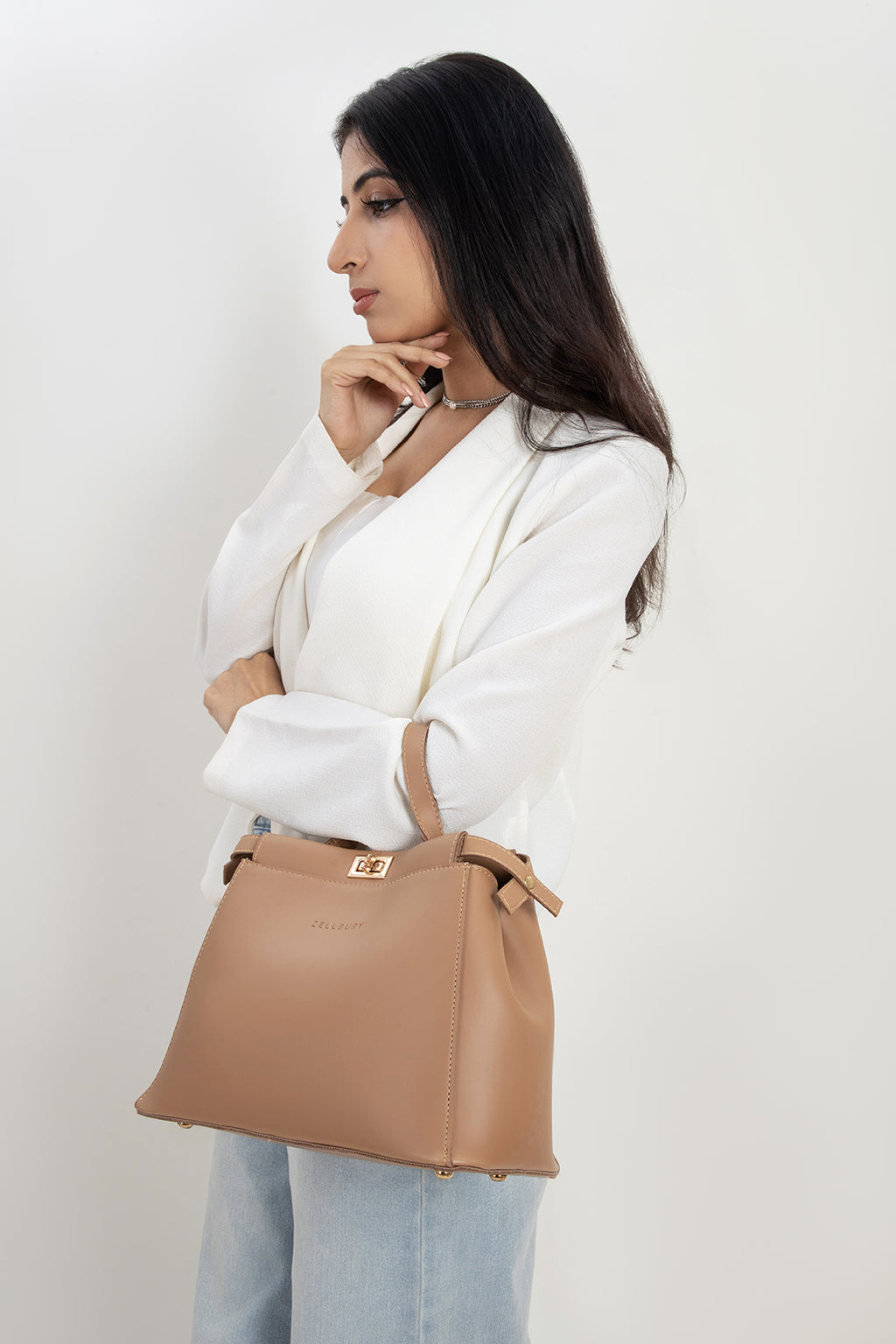 Shoulder Bags - E454 - Cream
