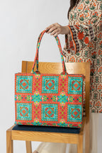 Canvas Bags - E284|Pink & Green