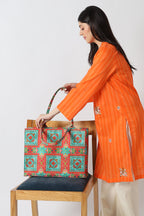 Canvas Bags - E284|Pink & Green